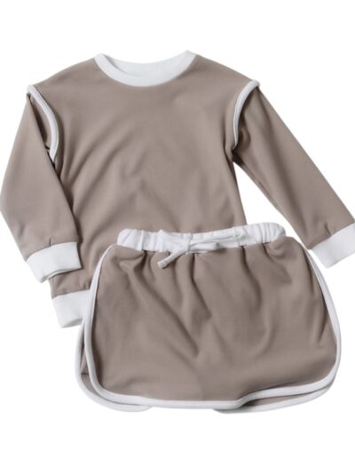 Girls Josie Skort Set-Mocha by Millie Jay