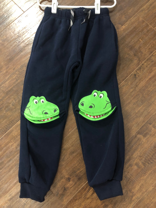 Boys Navy Pants with Crocodile Knees
