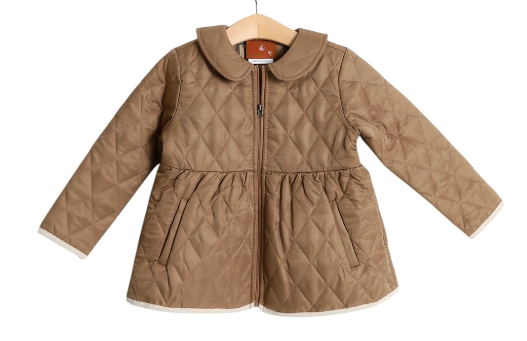 Girls Saylor Jacket-Brown/Plaid by Millie Jay