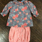 Girls Gray Floral Dress by Three Sisters