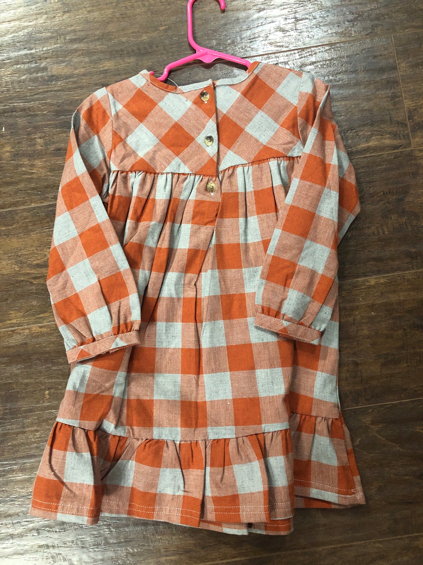 Girls Hadlee Plaid L/S Ruffle Hem Romper or Dress by RuffleButts