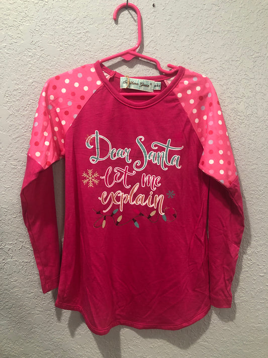 Girls Dear Santa Tee by Grace & Emma
