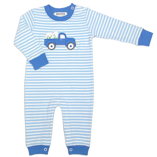 Boys Cotton Applique Romper by Ishtex