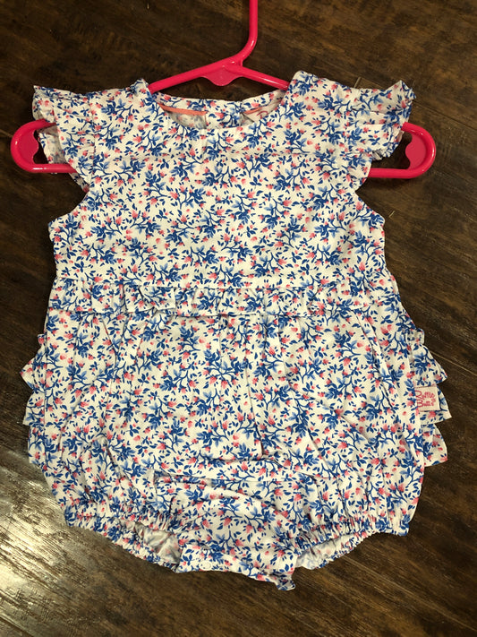 Girls Cottage Tea Time Waist Ruffle Romper by RuffleButts