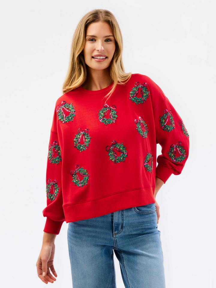 Ladies Millie Sweatshirt - Berry Wreaths