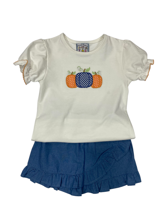 Girls Pumpkin Patch Skort Set by Three Sisters
