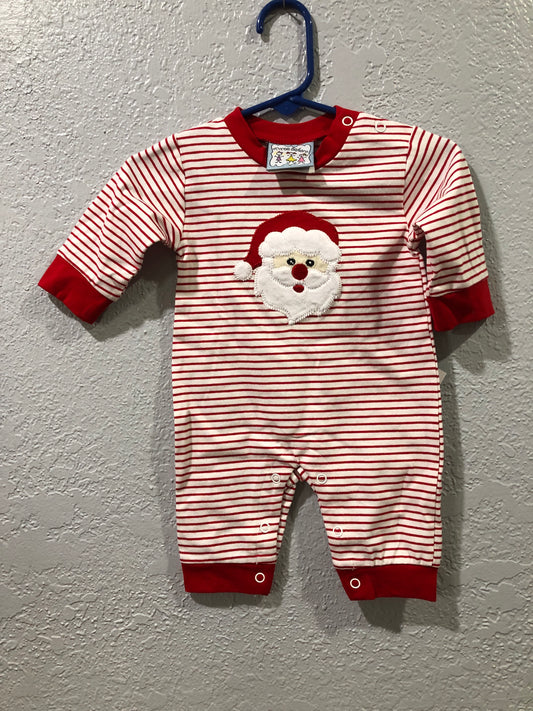 Boys Stripe Santa Romper or 2 Pc by Three Sisters