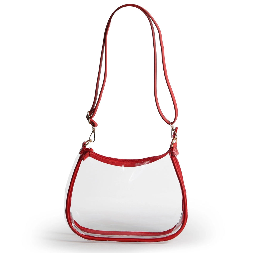 Sara Clear Purse with Skinny Scarf - Texas Tech