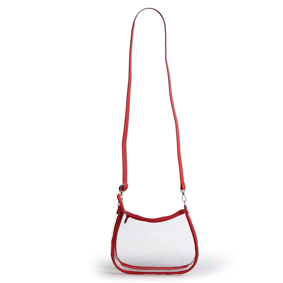Sara Clear Purse with Skinny Scarf - Texas Tech