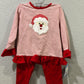 Girls Santa Face L/S Romper or Legging Set by Three Sisters