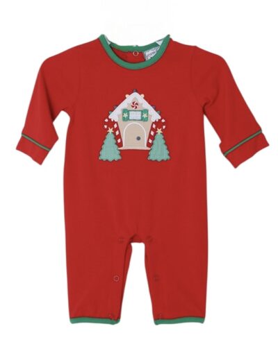 Boys Gingerbread House Romper by Three Sisters