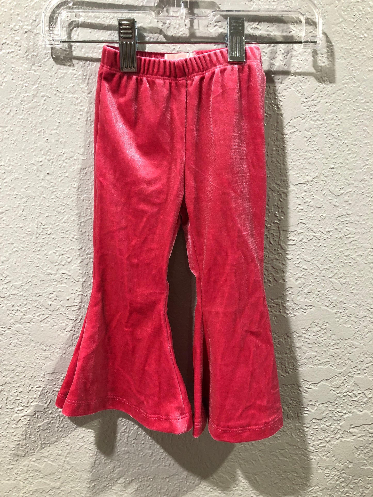 Girls Hot Pink Velvet Leggings by Mila & Rose