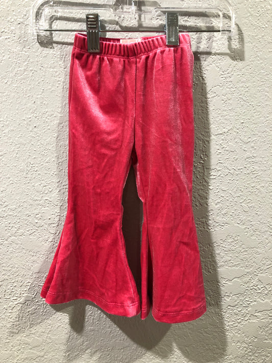 Girls Hot Pink Velvet Leggings by Mila & Rose