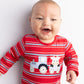 Boys Moo Tractor Applique Romper by Three Sisters