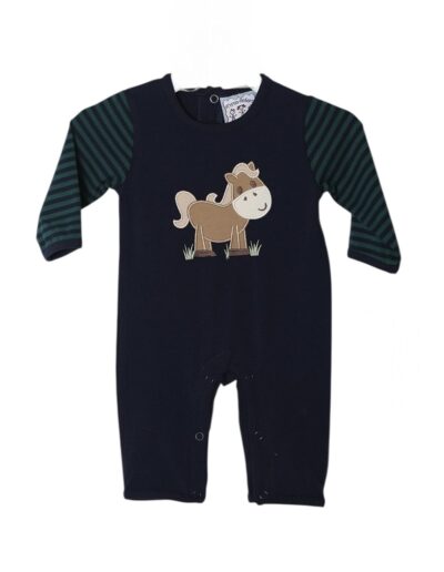 Boys Horse Applique Romper by Three Sisters