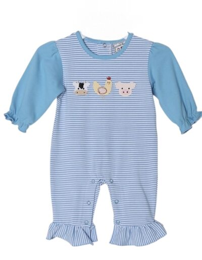 Girls Farm Animals Romper by Three Sisters