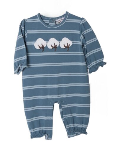 Girls Cotton Applique Romper by Three Sisters