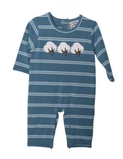 Boys Cotton Applique Romper by Three Sisters