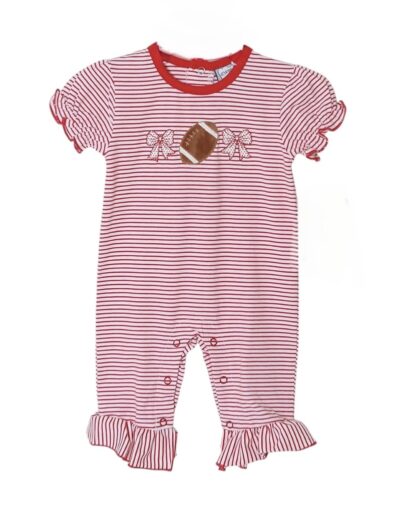 Girls Red Football Romper by Three Sisters