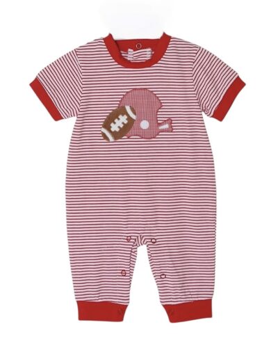Boys Red Football Romper by Three Sisters