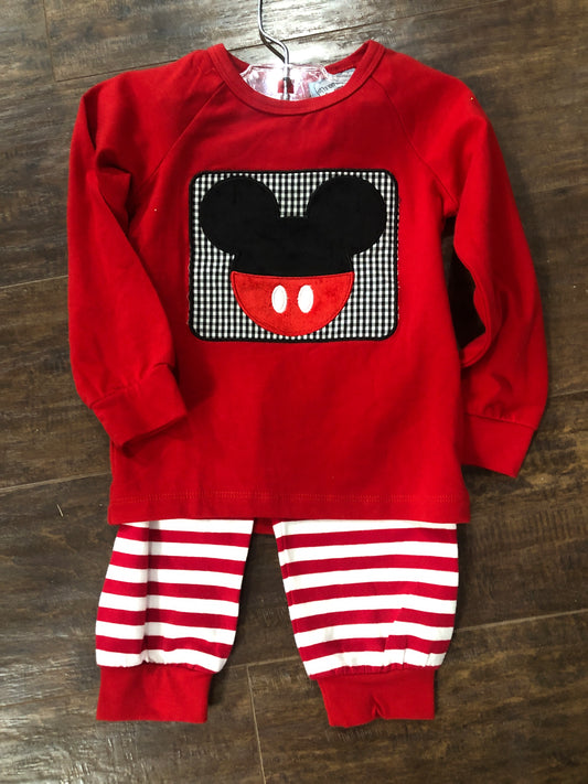 Boys 2 Pc "The Mouse" Red Top w/ Pants by Three Sisters