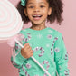 Girls Candy Cane Cutie Sequin Sweatshirt by Belle Cher