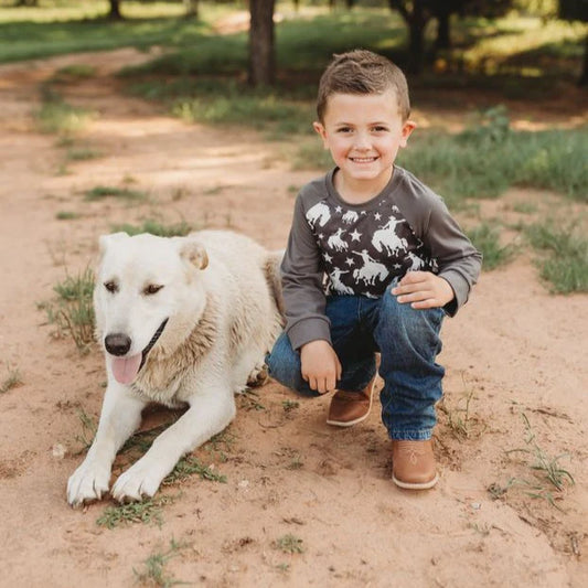 Boys Bronc Cowboy Long Sleeve Tee by Shea Baby