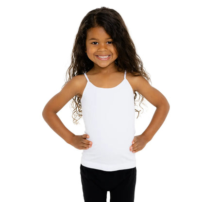 Girls White Full Camisole by Malibu Sugar