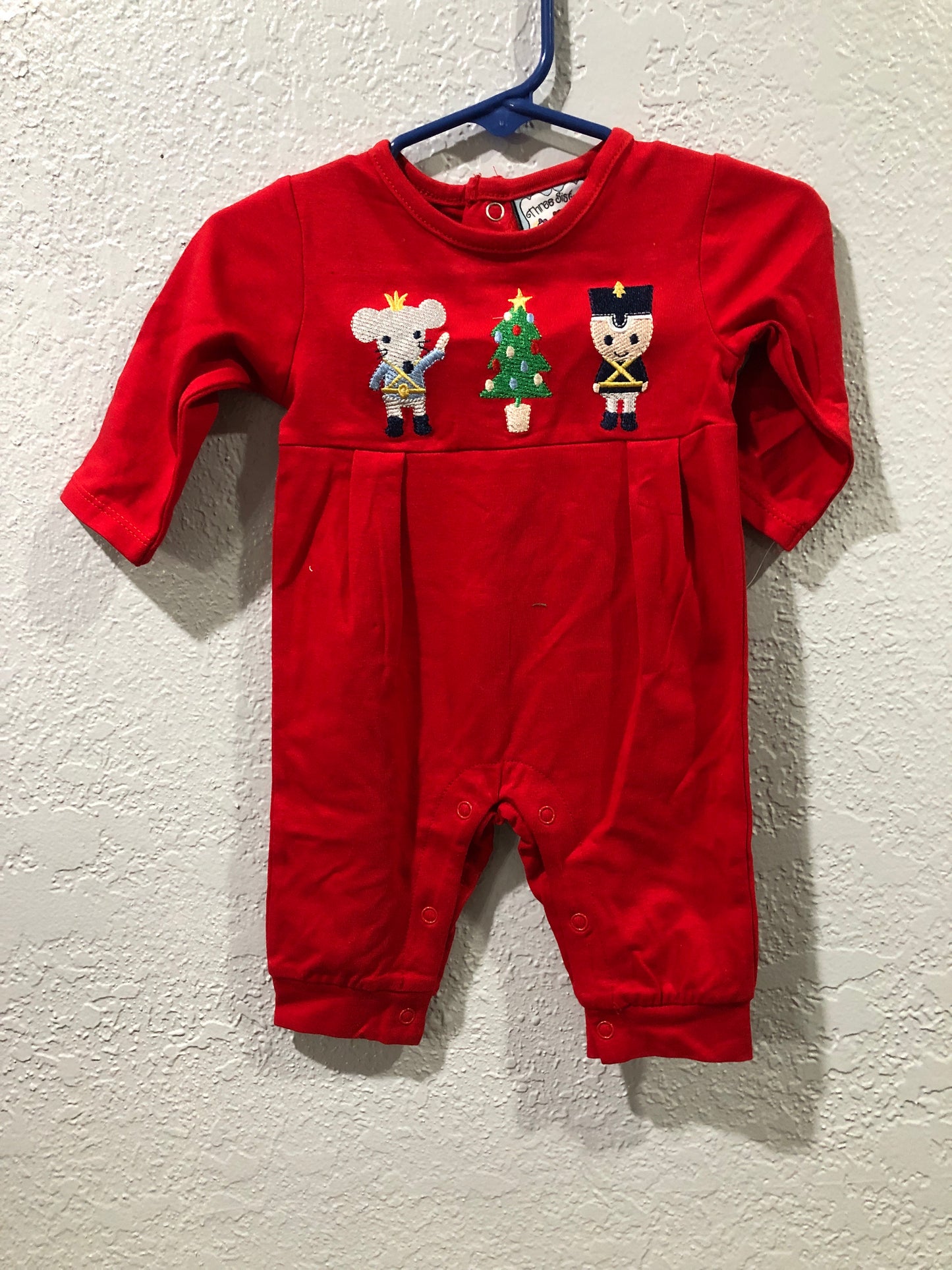 Boys Red Nutcracker Romper by Three Sisters