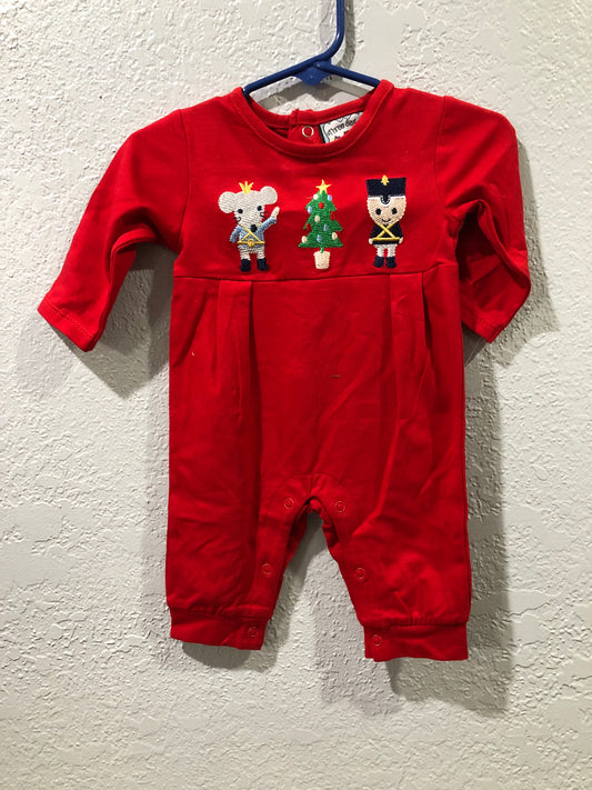 Boys Red Nutcracker Romper by Three Sisters