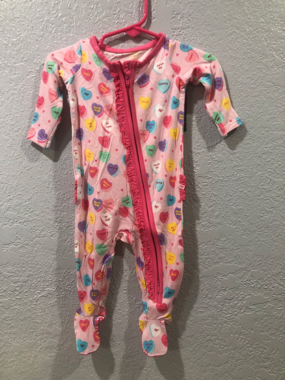 Girls Be My Valentine 1 or 2 Piece Pajama by RuffleButts