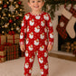 Boys Red Vintage Santa Milk Silk 2 Piece Lunge Set by Little Bugz Boutique