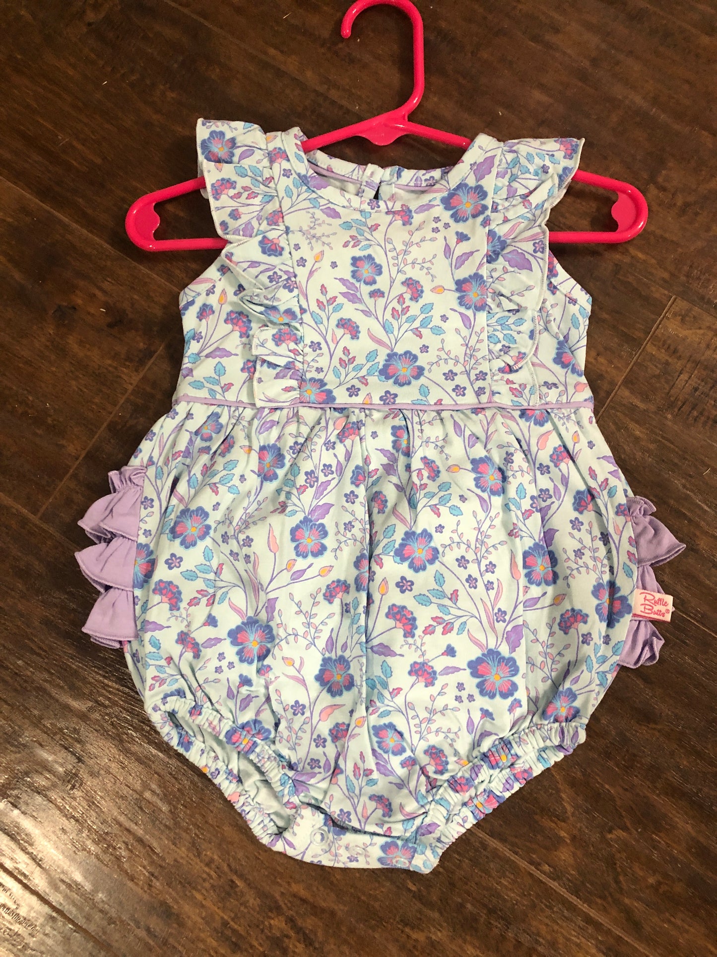 Girls Fairytale Garden Knit Waterfall Romper by RuffleButts