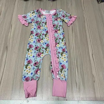 Girls Bluebell Meadow Bamboo Romper by Little Bugz