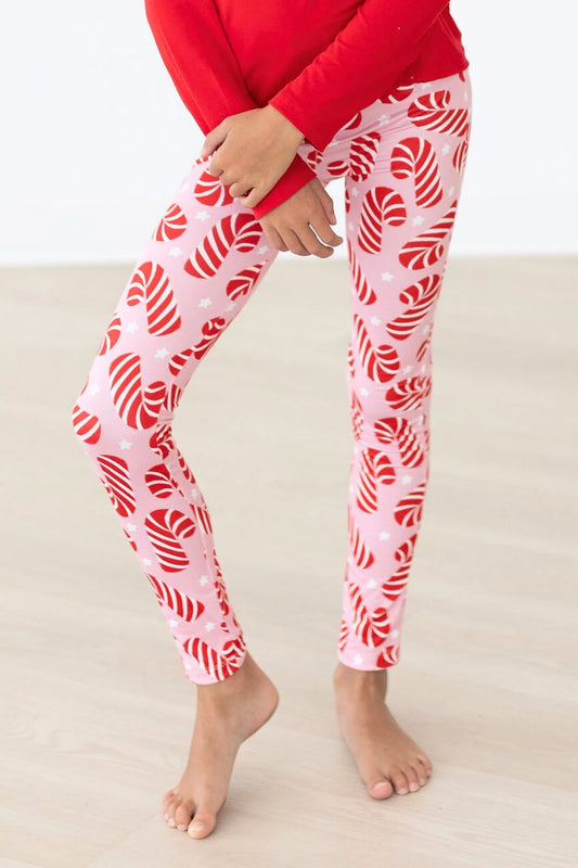 Girls Candy Canes Leggings by Mila & Rose