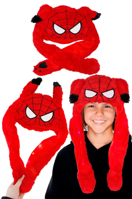 Spider Led Interactive Ear Moving Faux Fur Hat