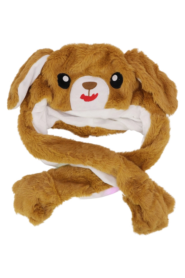 Animal Pals Led Light-Up Ear Moving Faux Fur Hat