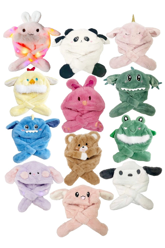 Animal Friends Led Light-Up Ear Moving Faux Fur Hat