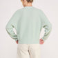 Ladies Soft Fine Gauge Ribbed Dolman Long Sleeve Polo Pullover Sweater-Cool Saige