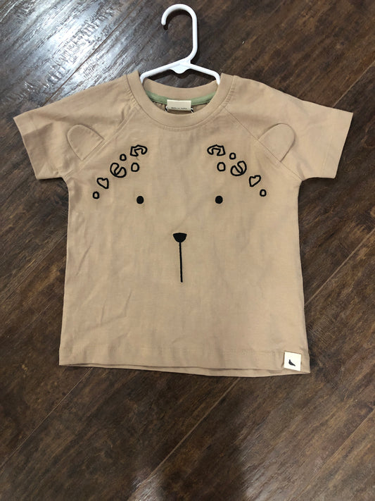 Boys Dark Tan Bear T-Shirt