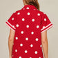 Ladies Red and White Poka Dot Set