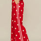 Ladies Red and White Poka Dot Set