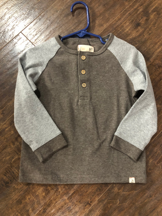 Boys Mushroom Raglan Sleeve Henley Top by Me & Henry