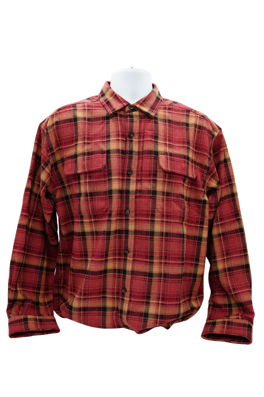 Men's Long Sleeve Trailhead Shirt - Red/Brown