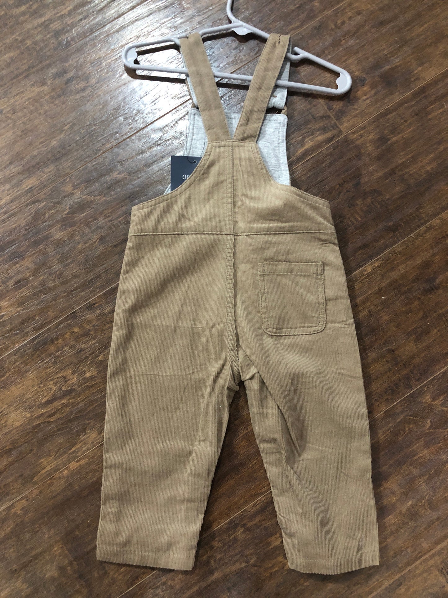 Boys Tan Corded Overalls by Me & Henry