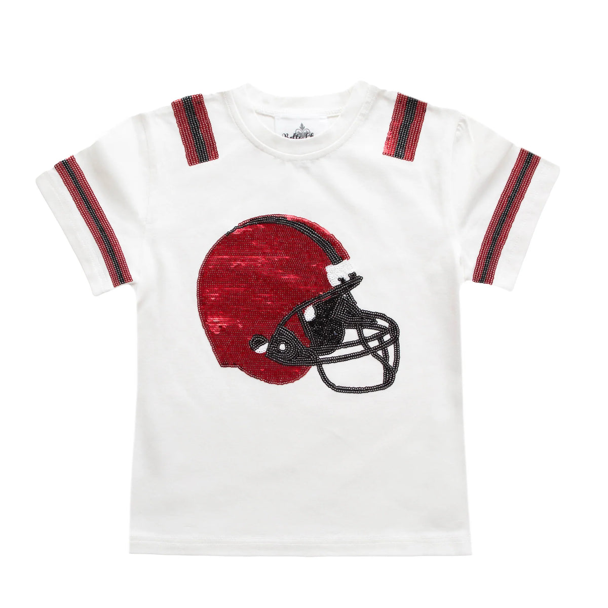 Ladies Belle Cher Red and Black Helmet Tee