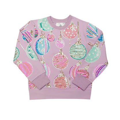 Ladies Christmas Ornaments Sweatshirt by Belle Cher