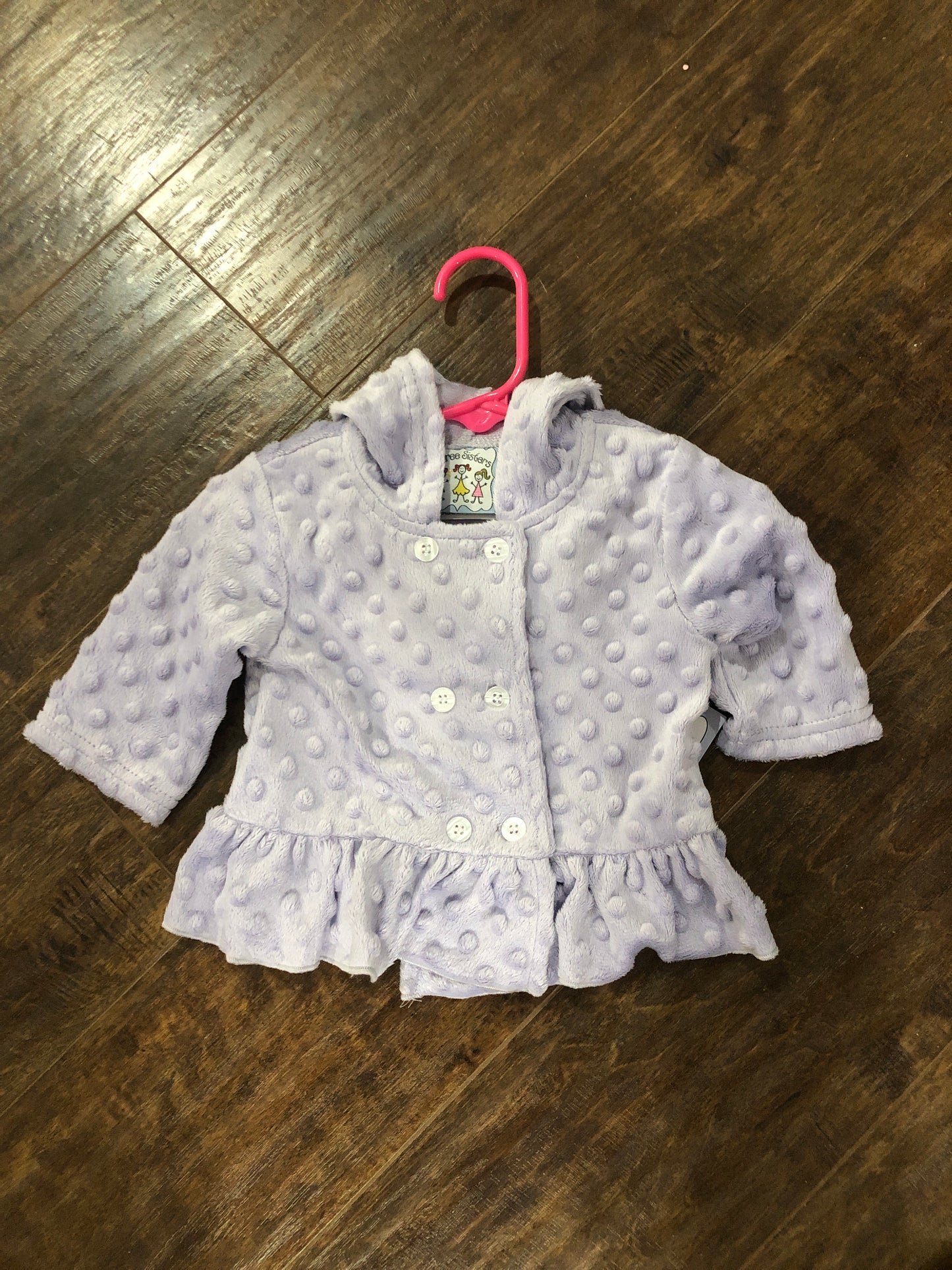 Girls Lilac Minky Dot Jacket by Three Sisters
