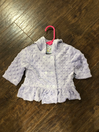 Girls Lilac Minky Dot Jacket by Three Sisters