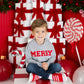 Boys Sweet Wink Merry Patch Sweatshirt-Gray